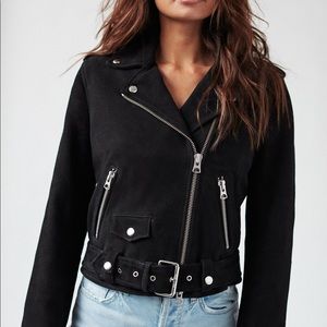 Aritzia - Talula Lennon Suede Biker Jacket